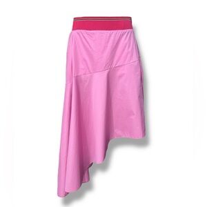 SAY Pink Asymmetrical Drop Waist Circle Skirt